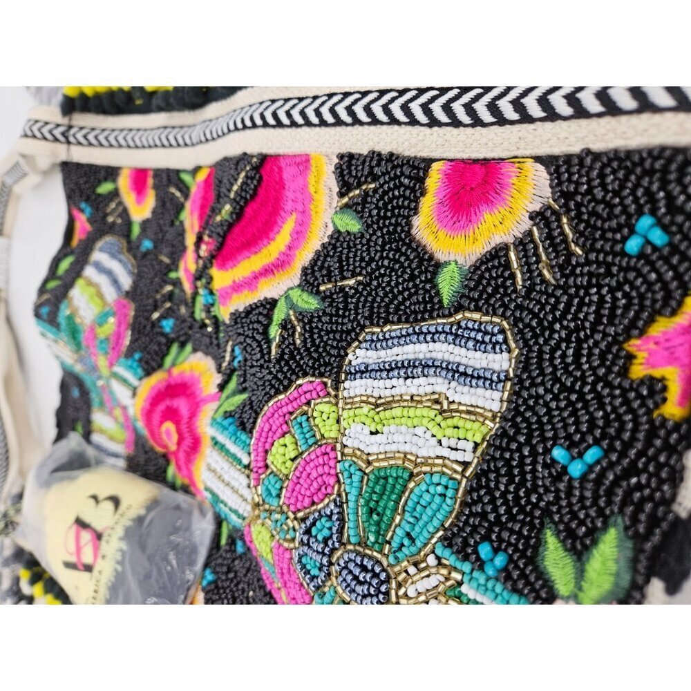 New America & Beyond Midnight Butterflies Tote Bag Purse Cosmetic Pouch - Picture 2 of 5
